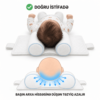 Ortopedik Körpə Yastıbaş Yastığı - Cuppulu