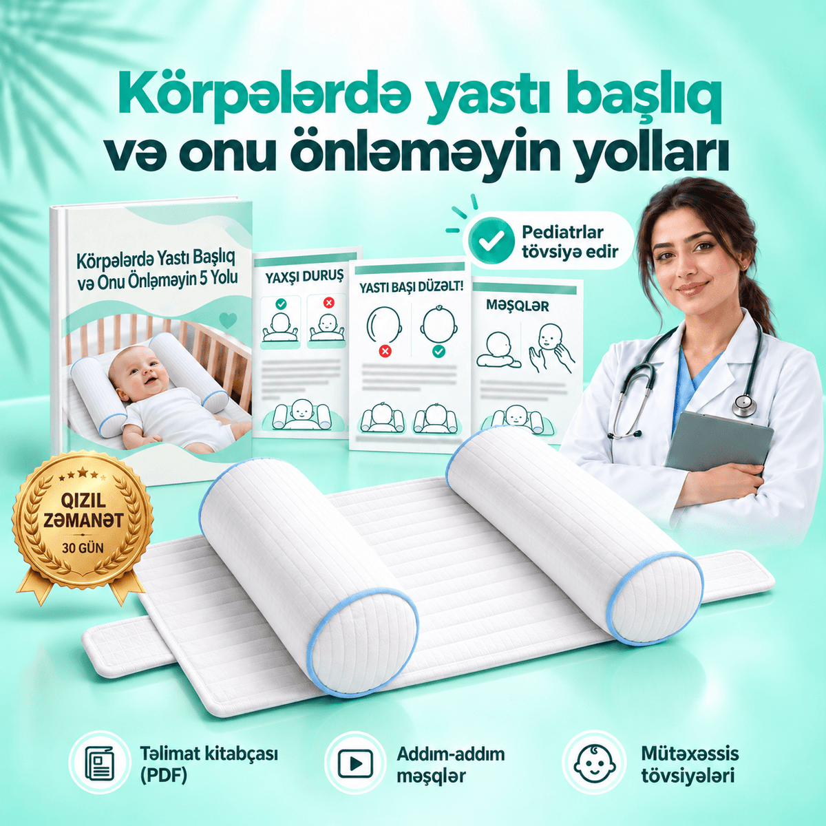 Ortopedik Körpə Yastıbaş Yastığı - Cuppulu